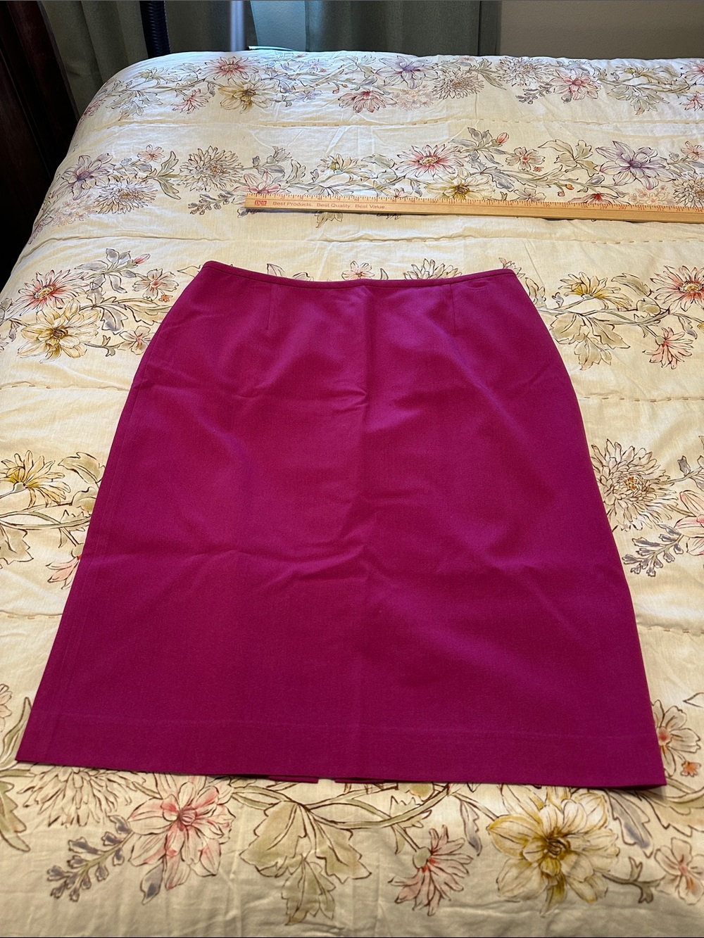 Tailored Pencil Skirt in Magenta Pink